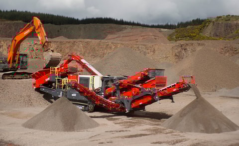 QH332 cone crusher with hanging screen 