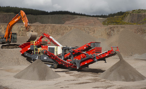 QH332 cone crusher with hanging screen 